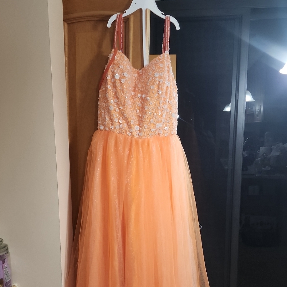 Stunning Peach Evening Gown